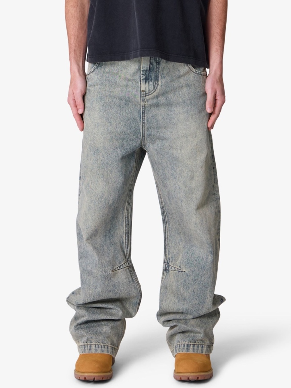 mnml Baggy Moto Denim - Vintage Blue Size 34Vintage Blue / 34